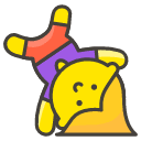Woman Cartwheeling Emoji from Kawaii Emoji Set