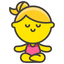Woman In Lotus Position Emoji from Kawaii Emoji Set