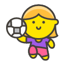 Woman Playing Handball Emoji from Kawaii Emoji Set