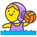Woman Playing Water Polo Emoji from Kawaii Emoji Set