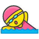 Woman Swimming Emoji from Kawaii Emoji Set