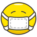 Face With Medical Mask Element from Kawaii Emoji Set