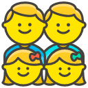 Family Man Man Girl Girl Emoji from Kawaii Emoji Set