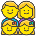 Family Man Woman Girl Girl Emoji from Kawaii Emoji Set