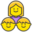 Family Woman Boy Boy Emoji from Kawaii Emoji Set