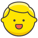 Man Blond Hair Emoji from Kawaii Emoji Set