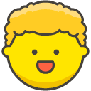 Man Curly Hair Emoji from Kawaii Emoji Set