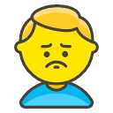 Man Pouting Element from Kawaii Emoji Set
