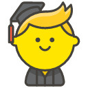 Man Student Element from Kawaii Emoji Set