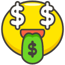 Money Mouth Face Emoji from Kawaii Emoji Set