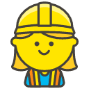Woman Construction Worker Element from Kawaii Emoji Set