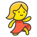 Woman Dancing Element from Kawaii Emoji Set