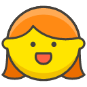 Woman Red Hair Emoji from Kawaii Emoji Set