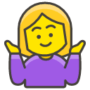 Woman Shrugging Emoji from Kawaii Emoji Set