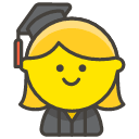 Woman Student Emoji from Kawaii Emoji Set