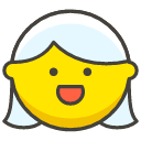 Woman White Hair Element from Kawaii Emoji Set
