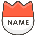 Name Badge B Element from Kawaii Emoji Set