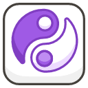 Yin Yang B Emoji from Kawaii Emoji Set