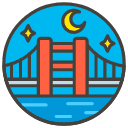Bridge At Night A Element from Kawaii Emoji Set
