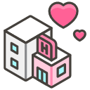 Love Hotel A Emoji from Kawaii Emoji Set