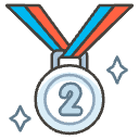 2nd Place Medal Element from Emojis - Kawaii Set