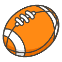 American Football Element from Emojis - Kawaii Set
