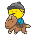 Horse Racing Element from Emojis - Kawaii Set