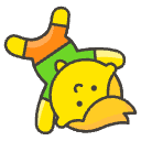 Man Cartwheeling Element from Emojis - Kawaii Set