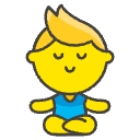 Man In Lotus Position Element from Emojis - Kawaii Set