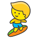 Man Surfing Element from Emojis - Kawaii Set