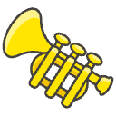 Trumpet Element from Emojis - Kawaii Set