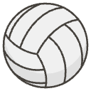 Volleyball Element from Emojis - Kawaii Set