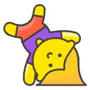 Woman Cartwheeling Element from Emojis - Kawaii Set