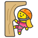 Woman Climbing Element from Emojis - Kawaii Set
