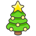 Christmas Tree Element from Emojis - Kawaii Set