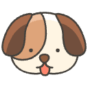 Dog Face Element from Emojis - Kawaii Set