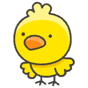 Front Facing Baby Chick Element from Emojis - Kawaii Set
