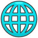 Globe With Meridians Element from Emojis - Kawaii Set