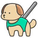 Guide Dog Element from Emojis - Kawaii Set