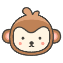 Monkey Face Element from Emojis - Kawaii Set