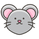 Mouse Face Element from Emojis - Kawaii Set