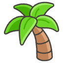 Palm Tree Element from Emojis - Kawaii Set