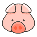 Pig Face Element from Emojis - Kawaii Set