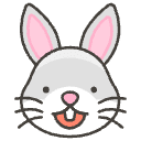 Rabbit Face Element from Emojis - Kawaii Set