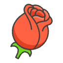 Rose A Element from Emojis - Kawaii Set
