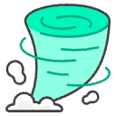 Tornado Element from Emojis - Kawaii Set