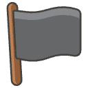 Black Flag Element from Emojis - Kawaii Set