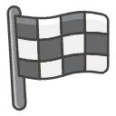 Chequered Flag Element from Emojis - Kawaii Set