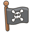 Pirate Flag Element from Emojis - Kawaii Set