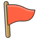 Triangular Flag Element from Emojis - Kawaii Set